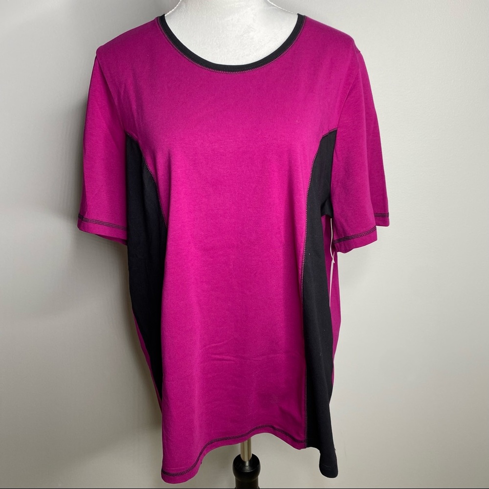 Liz & Me for Catherine’s NWT pink and black top size 0X